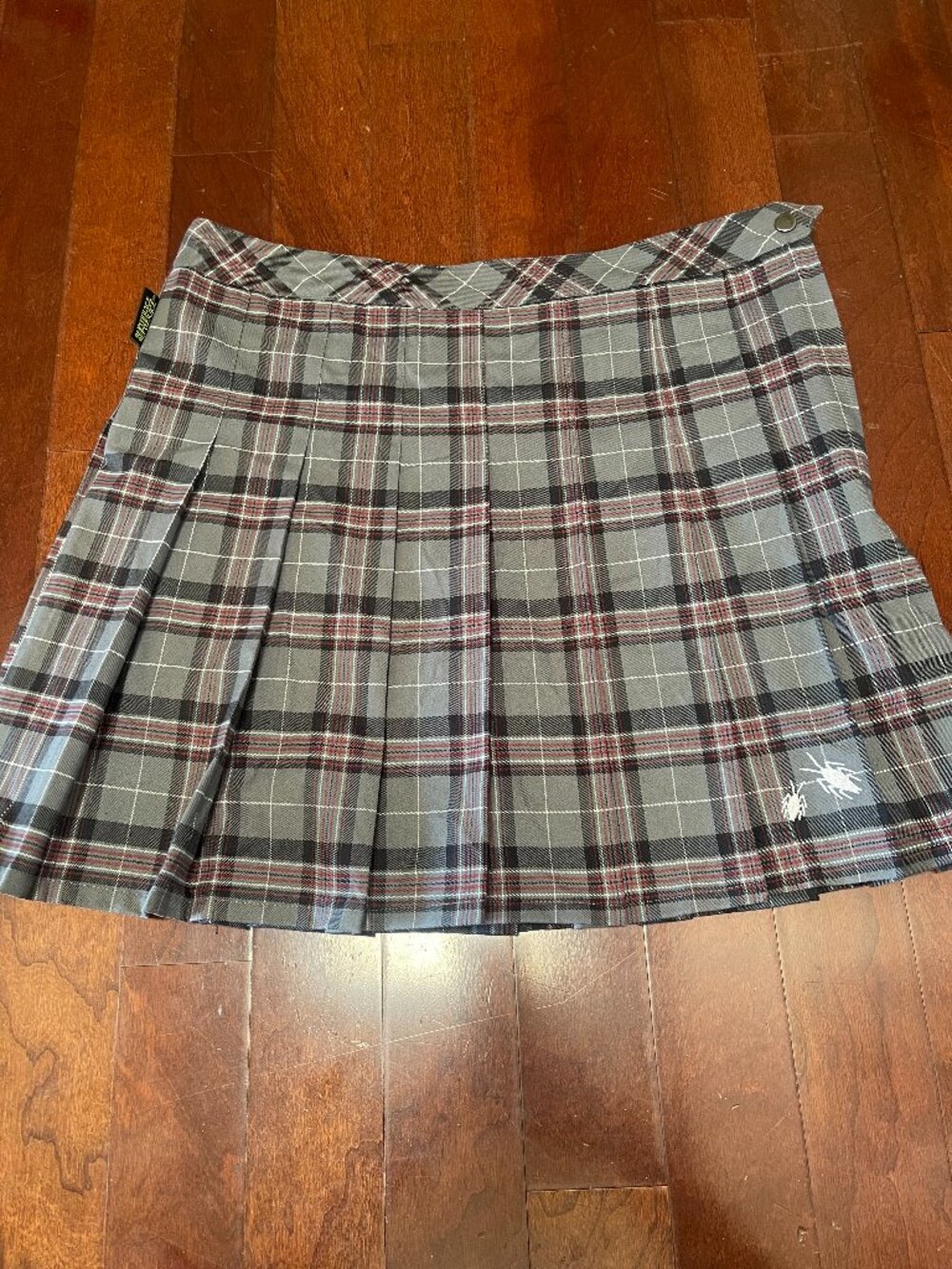Beetlejuice Beetlejuice Plaid Pleated Mini Skirt Large
